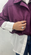 Bomber in camoscio in due colori