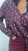 Camicia pois bordeaux