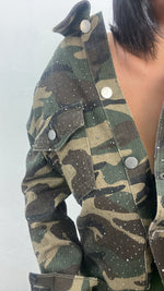 Camicia mimetica con strass