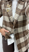 Giacca a quadri con spille