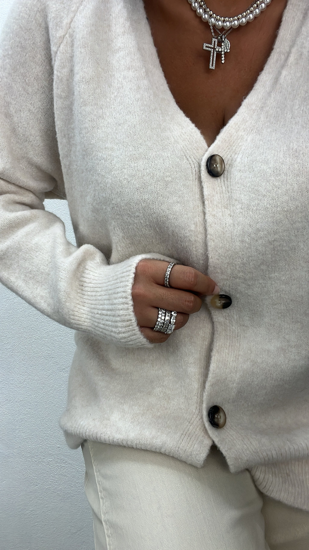 Cardigan in due colori