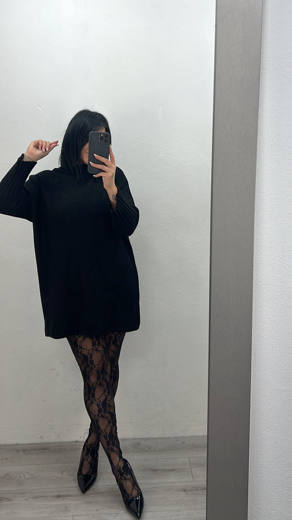 Abito con mezzo collo in tre colori