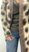 Cardigan maculato begie