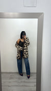 Cardigan maculato begie