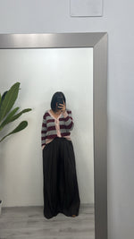 Pantalone plissettato in due colori