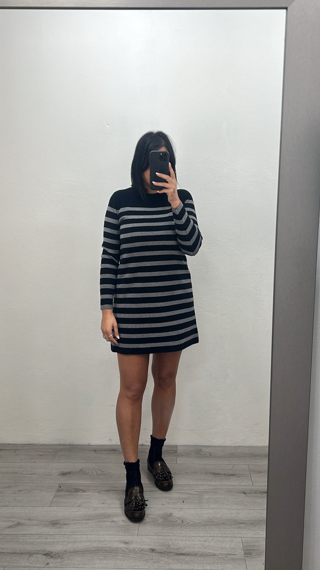 Abito in maglia a righe