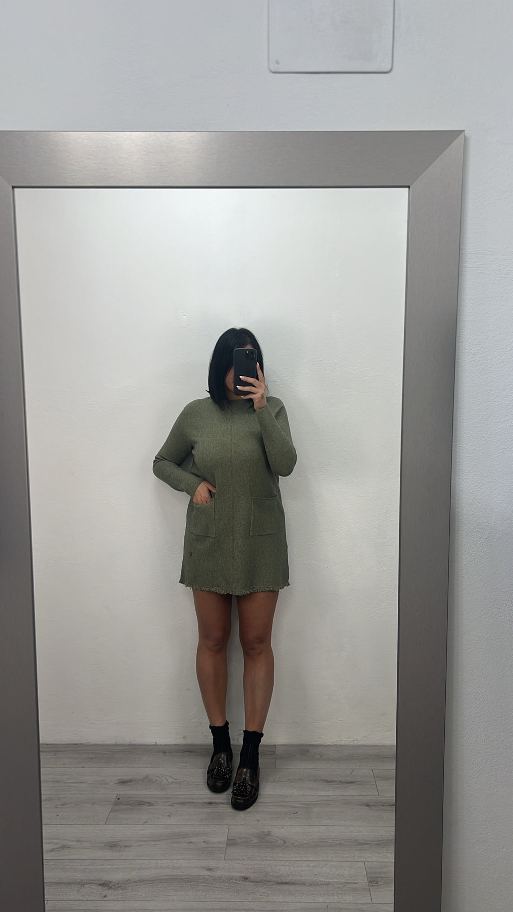 Abito in maglia verde