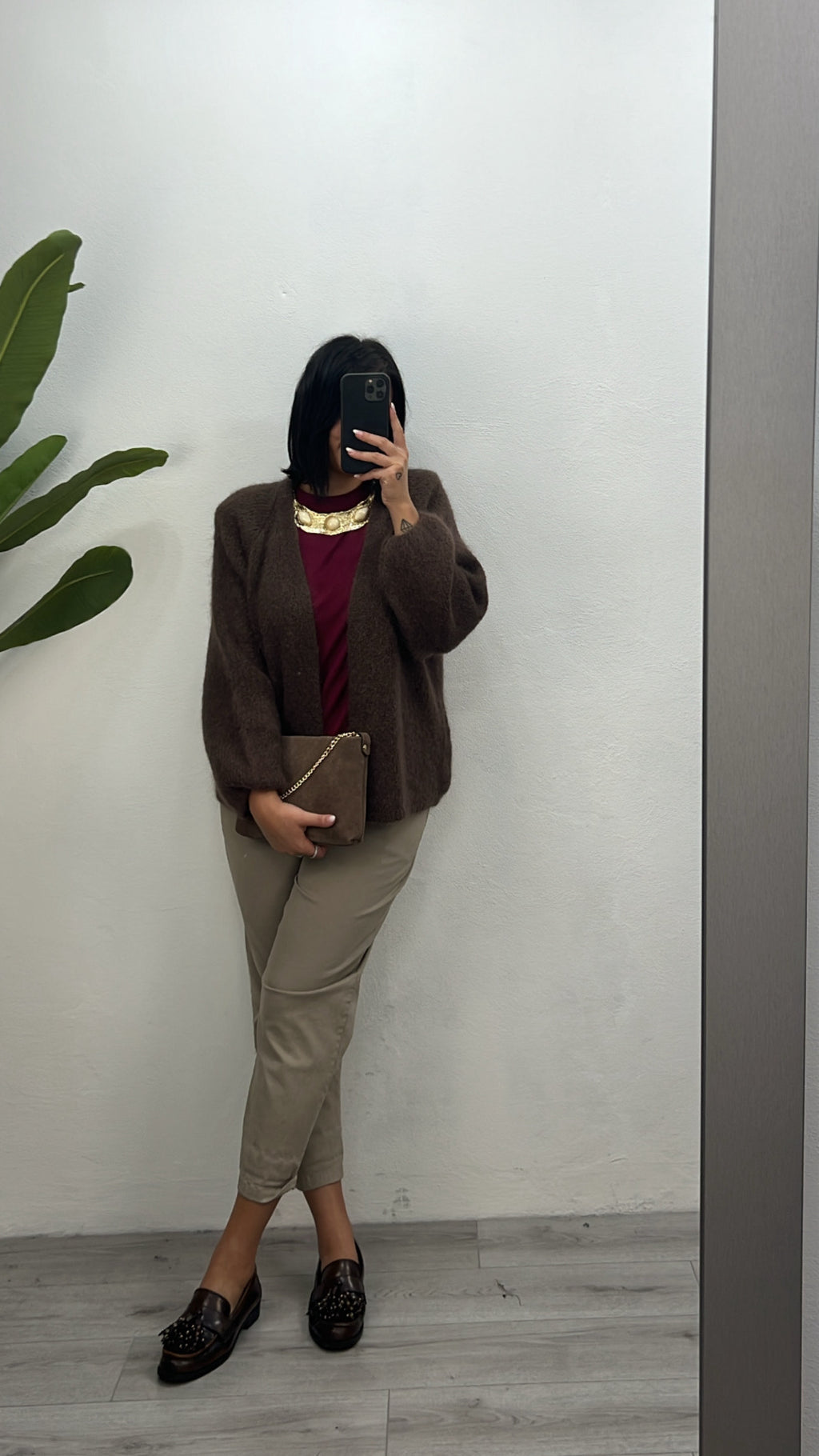 Cardigan in due colori