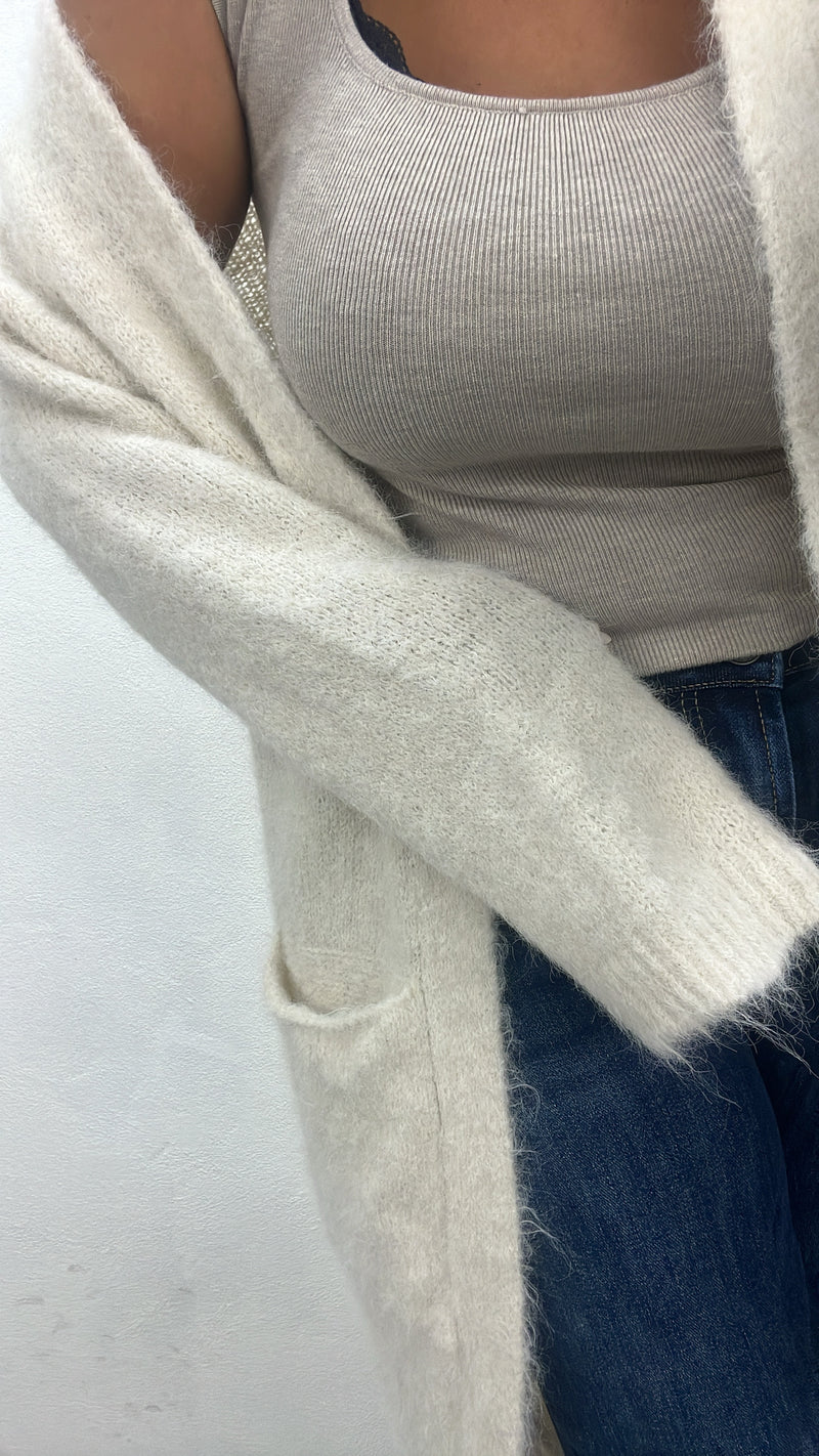 Cardigan panna