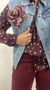 Camicia pois bordeaux