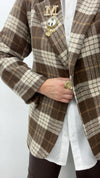 Giacca a quadri con spille