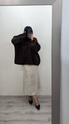 Maxi maglione marrone