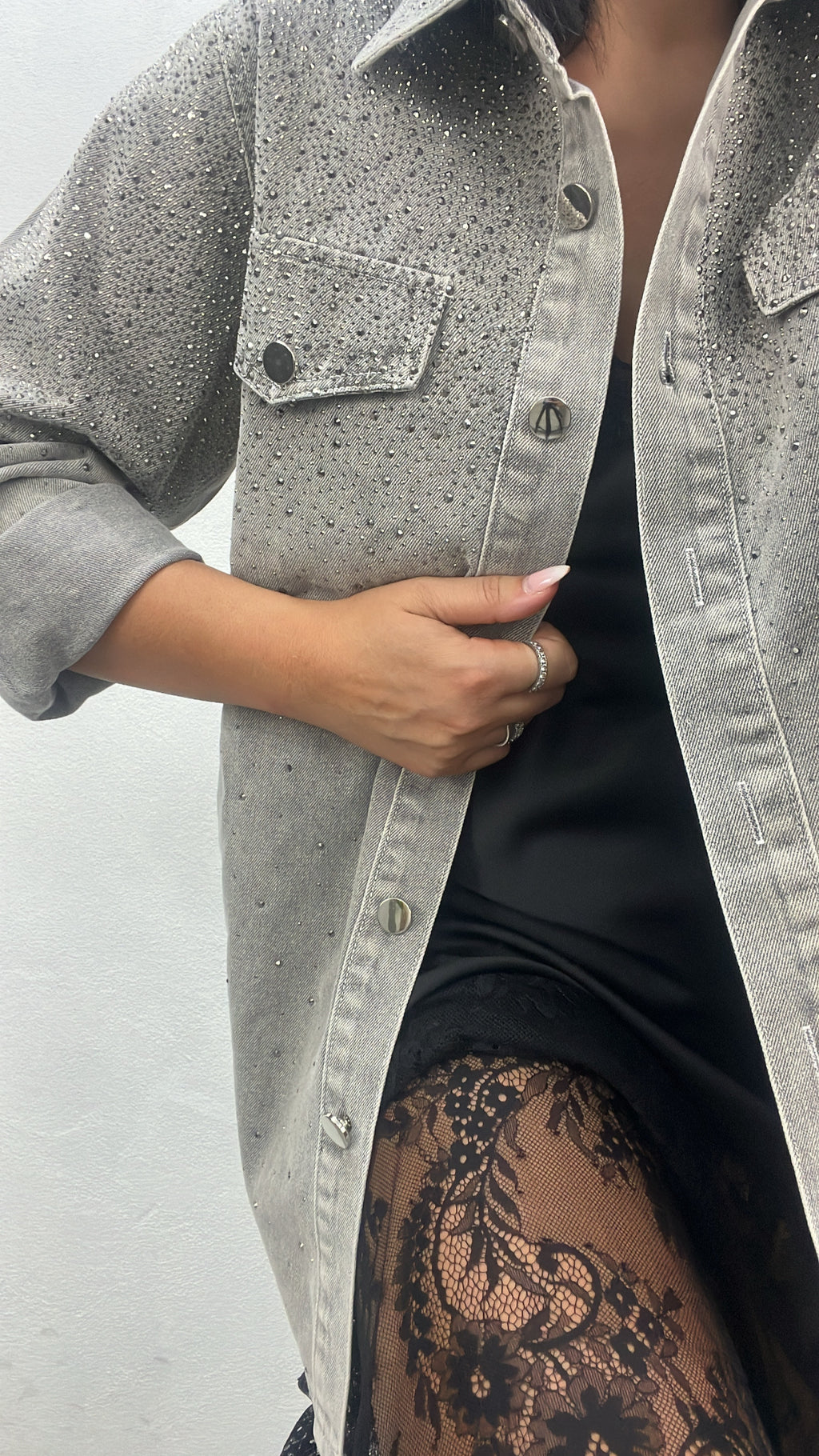 Camicia con strass