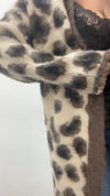 Cardigan maculato begie