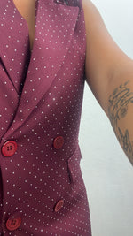 Abito/gilet con strass in due colori