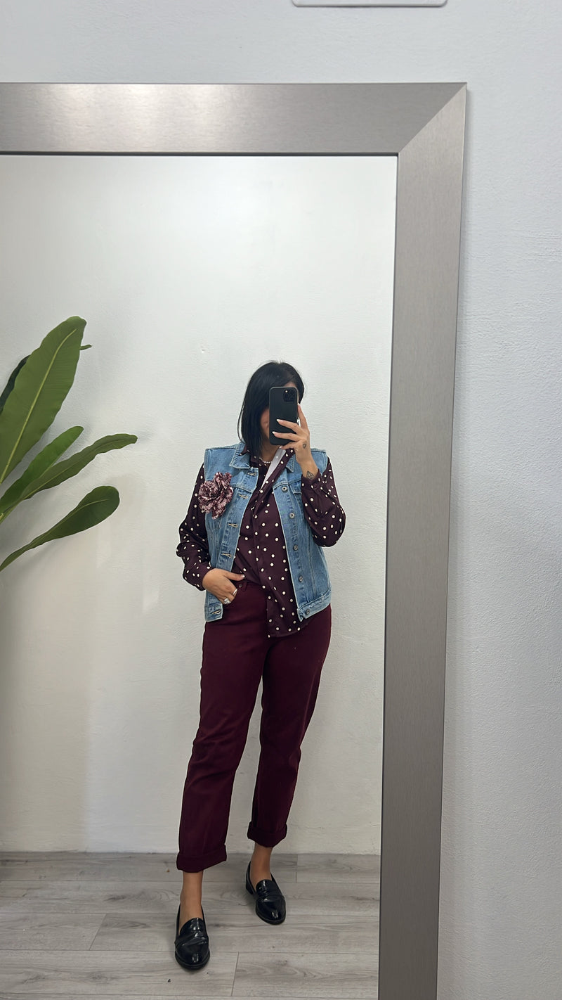 Pantalone bordeaux