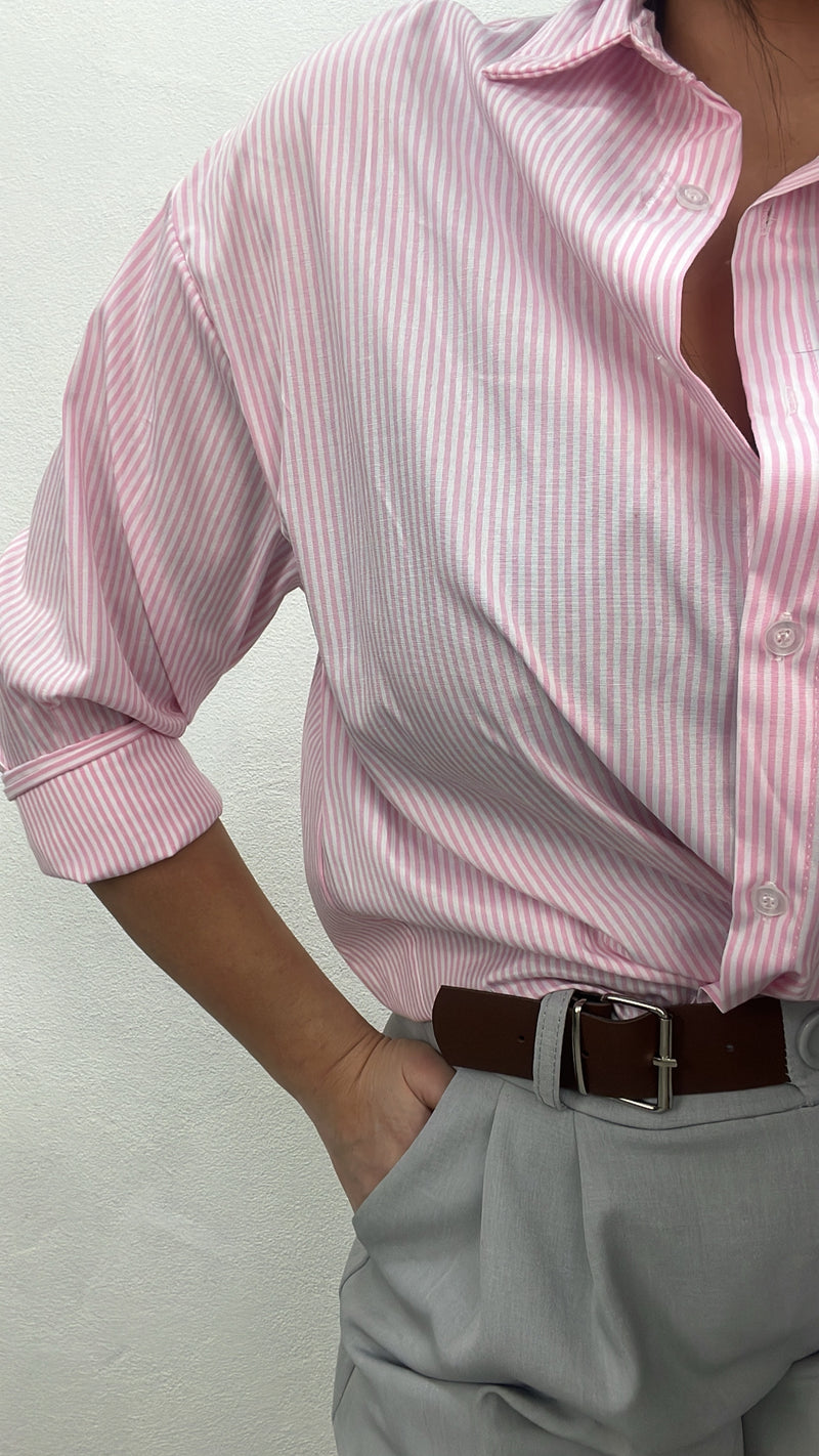 Camicia Righe rosa